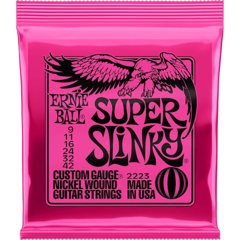 Ernie Ball CEB 2223 Cordes CORDES ELECTRIQUES / 1 Slinky Nickel Wound / Jeux / Super slinky !09-11- 16-24w-32-42 - Origine : ETATS-UNIS